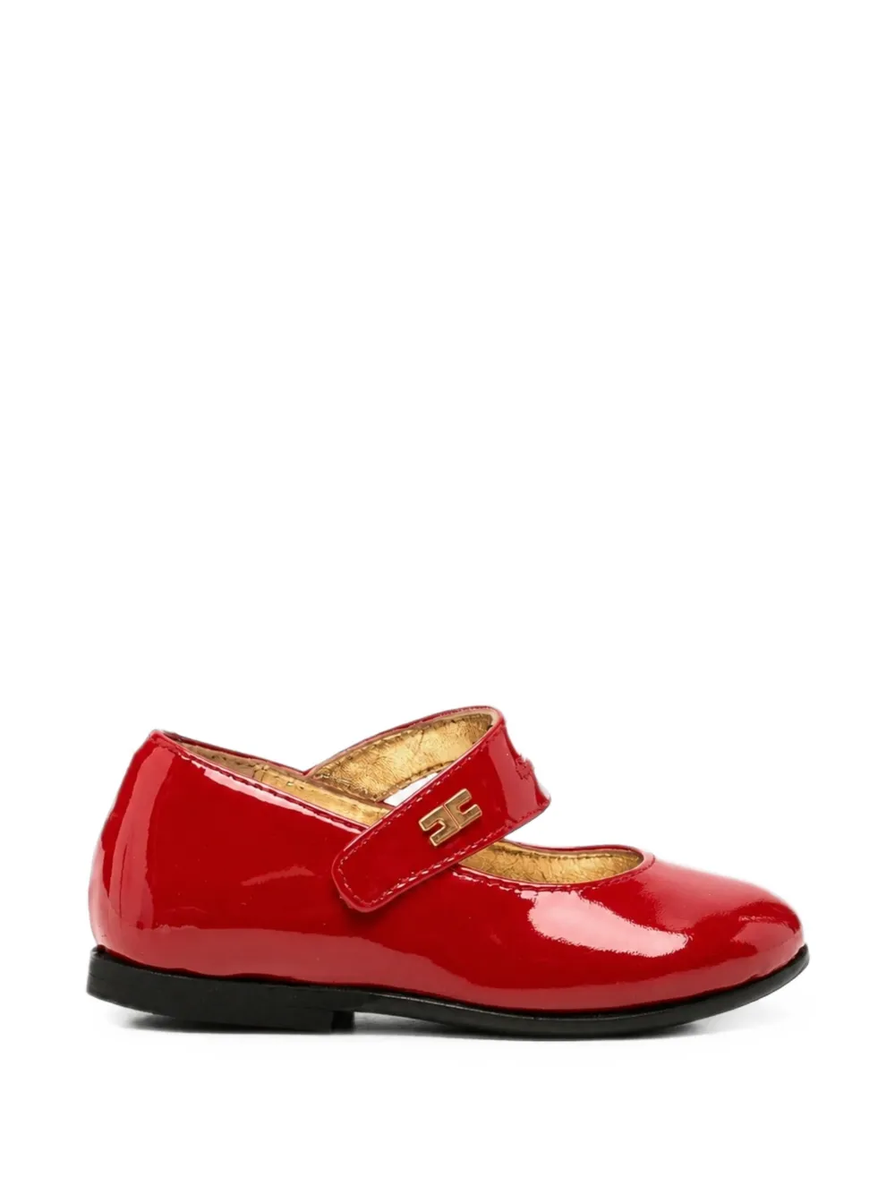Elisabetta Franchi La Mia Bambina patent leather ballet flats - Rosso