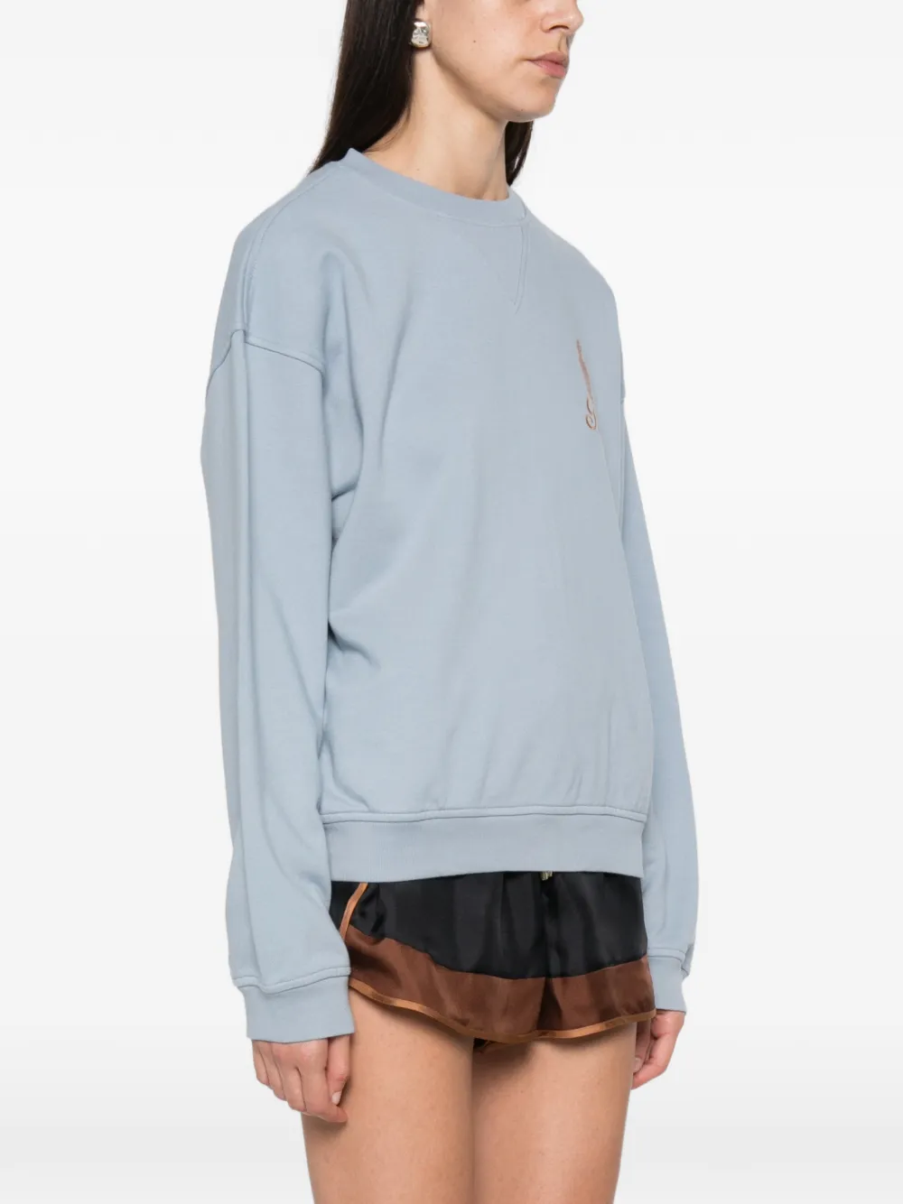 FRAME The Ritz embroidered sweatshirt Blauw