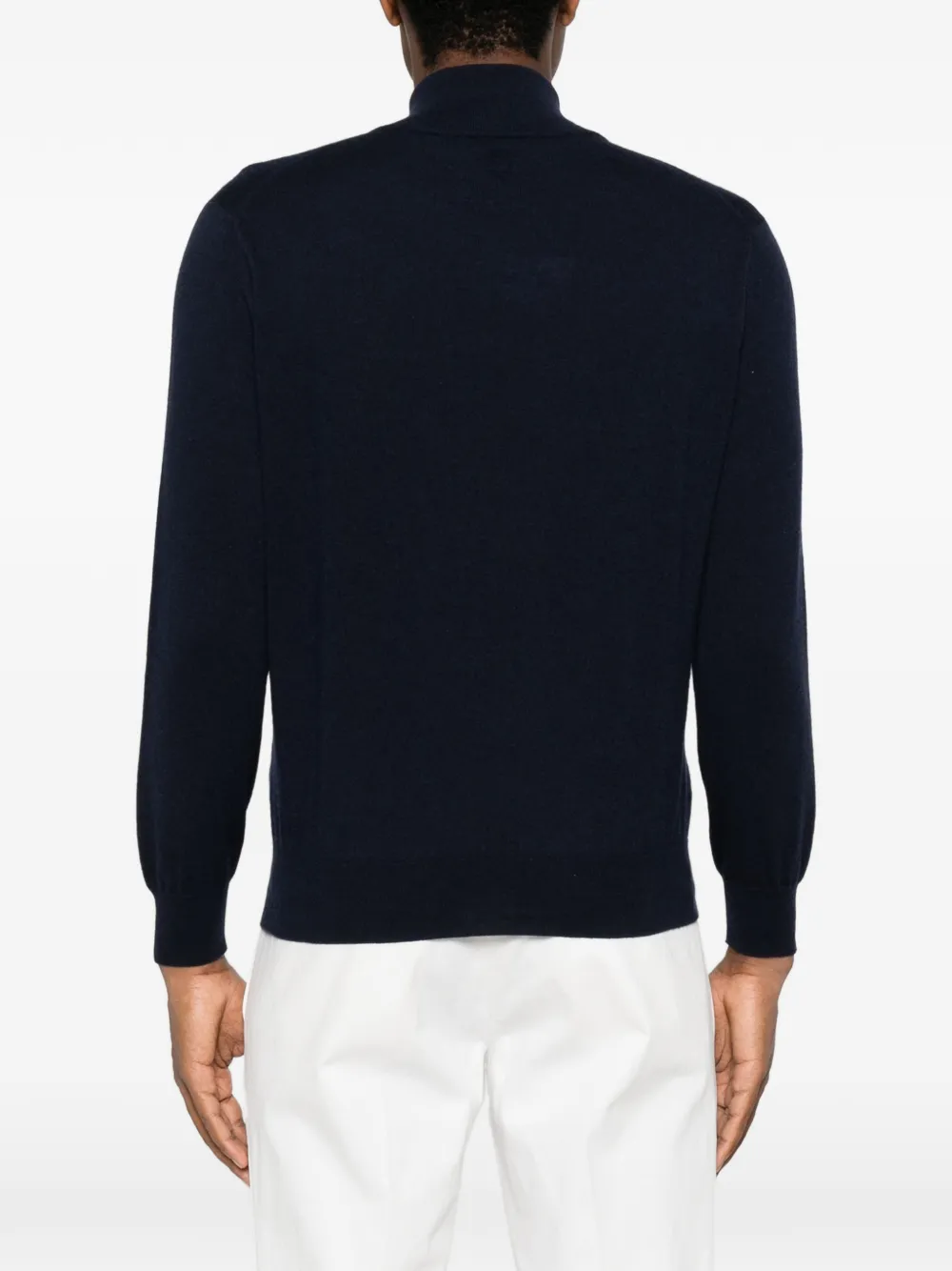 Canali quarter-zip cashmere sweater Blauw