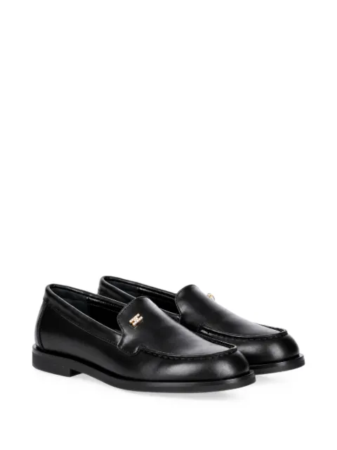Elisabetta Franchi La Mia Bambina logo-plaque leather loafers