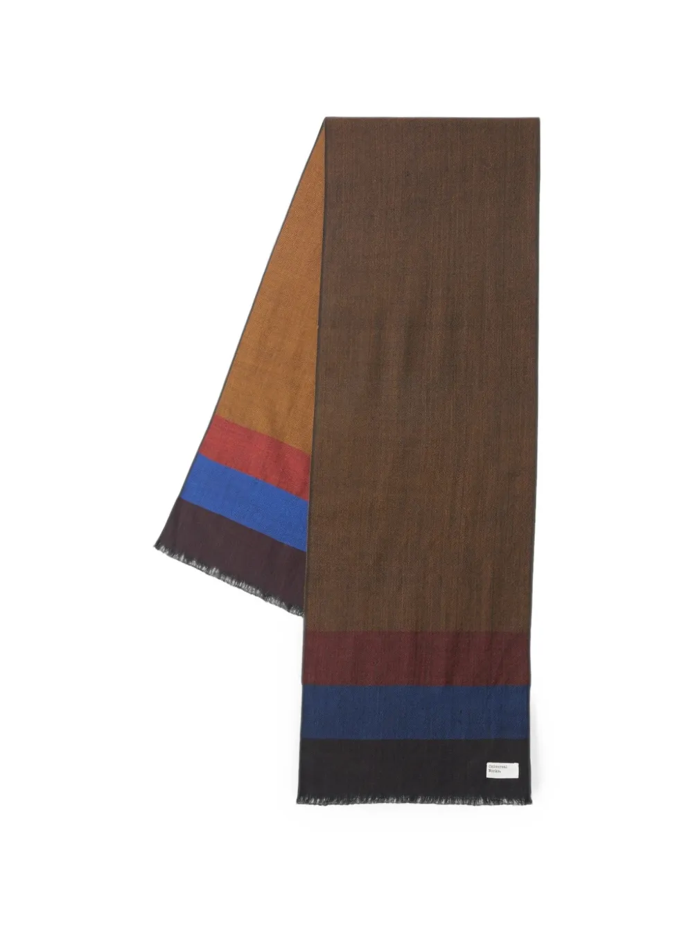Universal Works Himalayan reversible striped scarf - Marrone