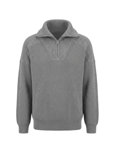 Diana Studio half-zip ribbed-knit sweater