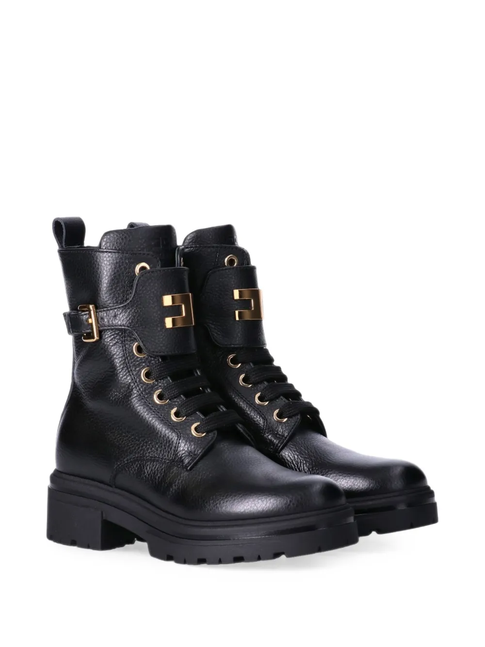 Elisabetta Franchi La Mia Bambina lace-up fastening ankle boots - Noir Elisabetta Franchi La Mia Bambina lace-up fastening ankle boots - Noir