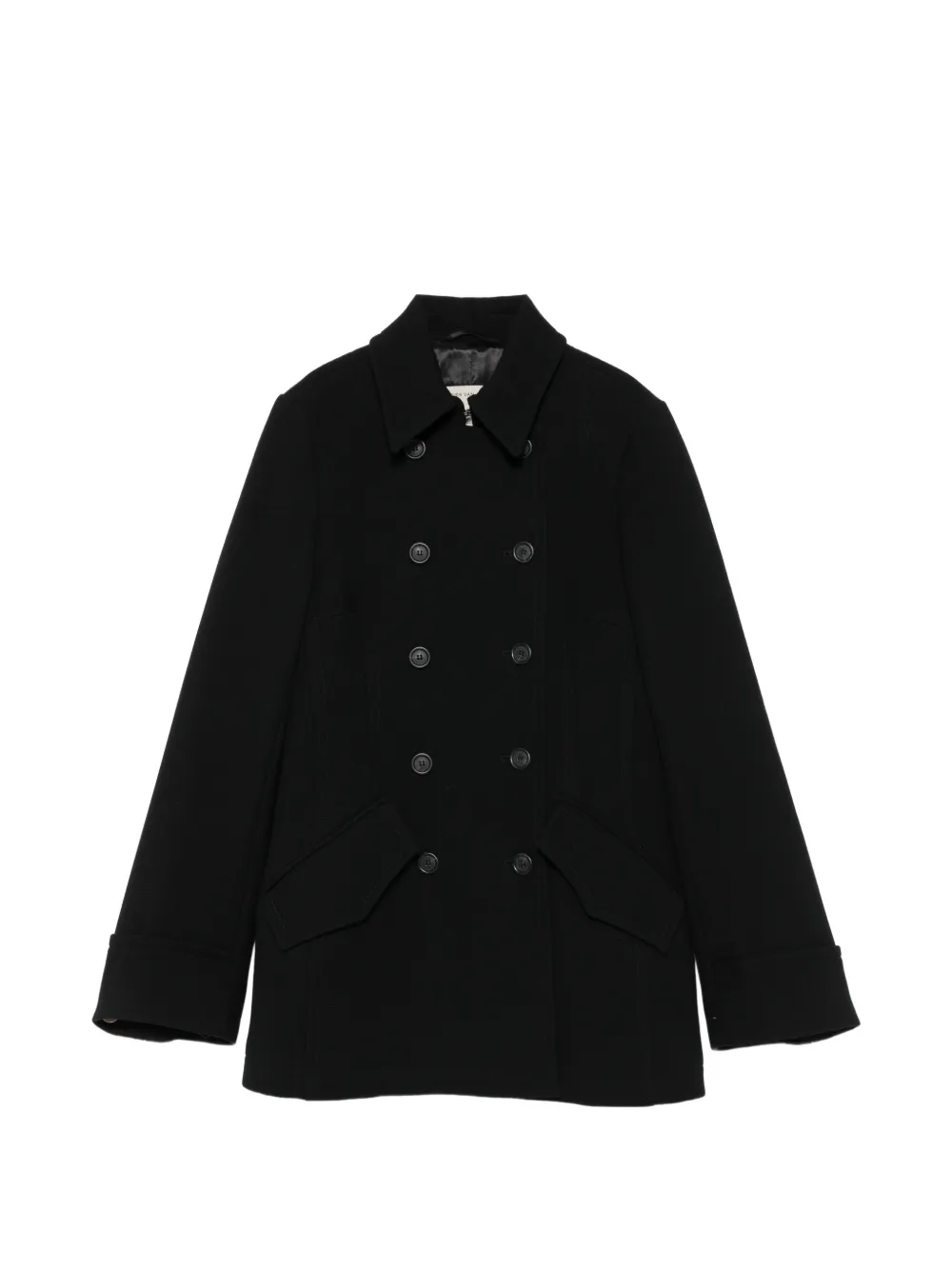 Dries Van Noten Pre-Owned 1990 doppelreihiger Mantel - Schwarz