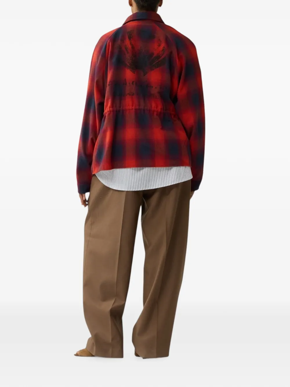 New Amsterdam Surfassociation Geruit shirtjack met rits Rood