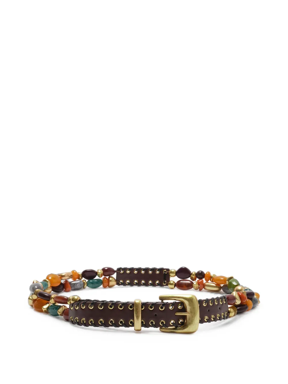 MALIPARMI beaded leather belt
