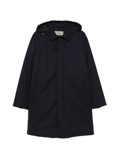 Canali hooded wool coat