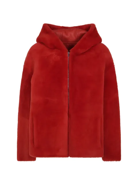 Yves Salomon hooded shearling jacket