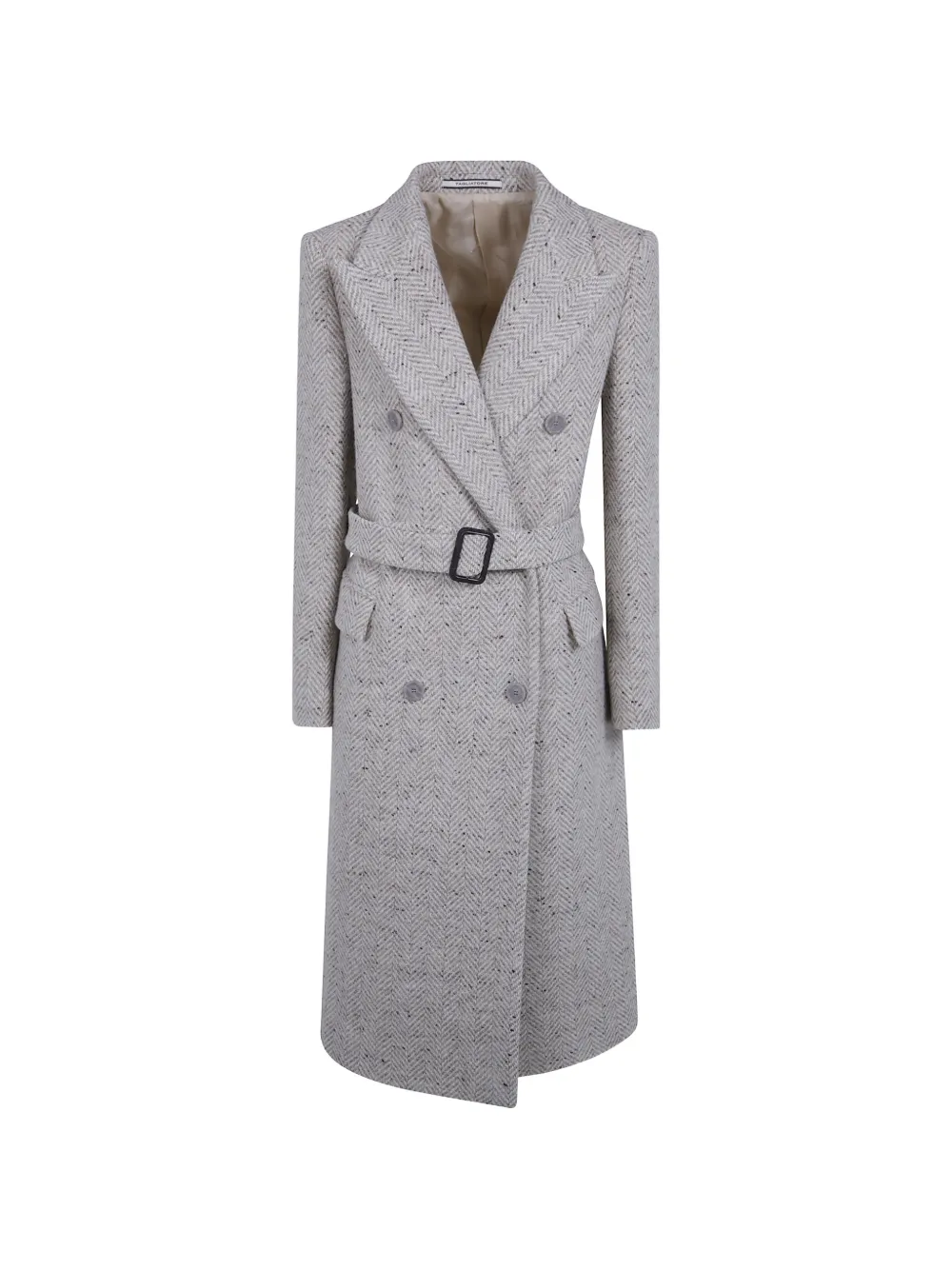 Tagliatore Jole C herringbone double-breasted coat - Grigio
