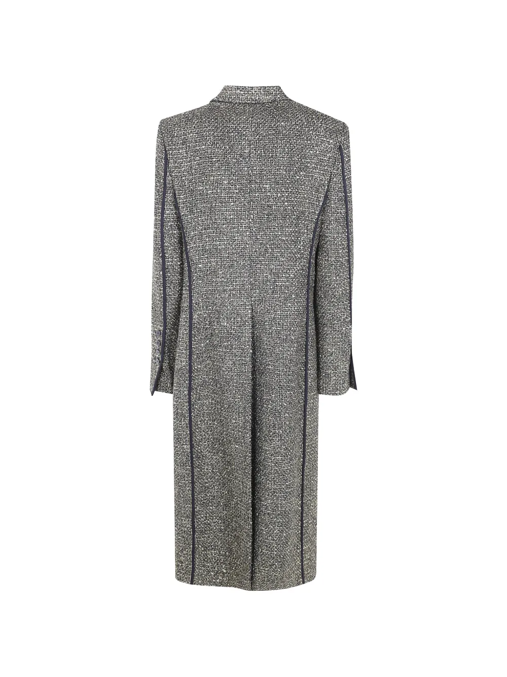 SAPIO Metallic bouclé-gebreide jas van lamé Grijs