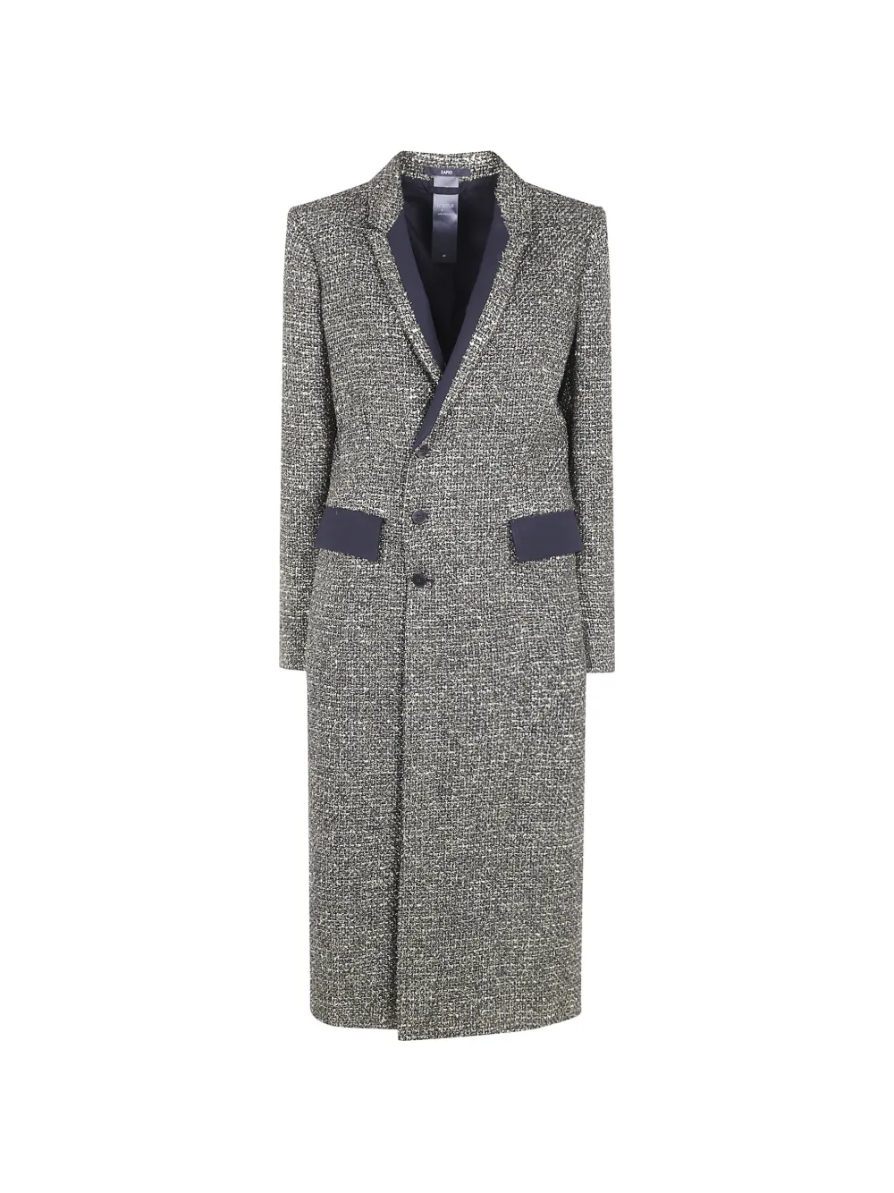 SAPIO Lame metallic bouclé-knit coat - Grigio