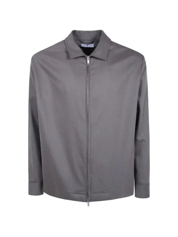 PT Torino Zip-up Wool Jacket in Grey