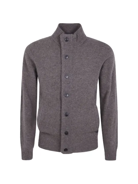 Barbour button-up elbow-patch sweater