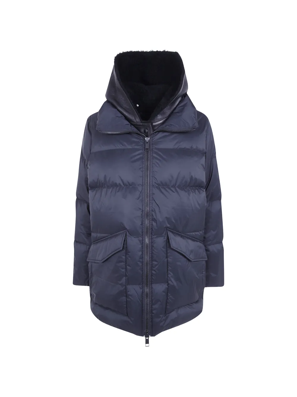 Yves Salomon hooded padded jacket - Nero