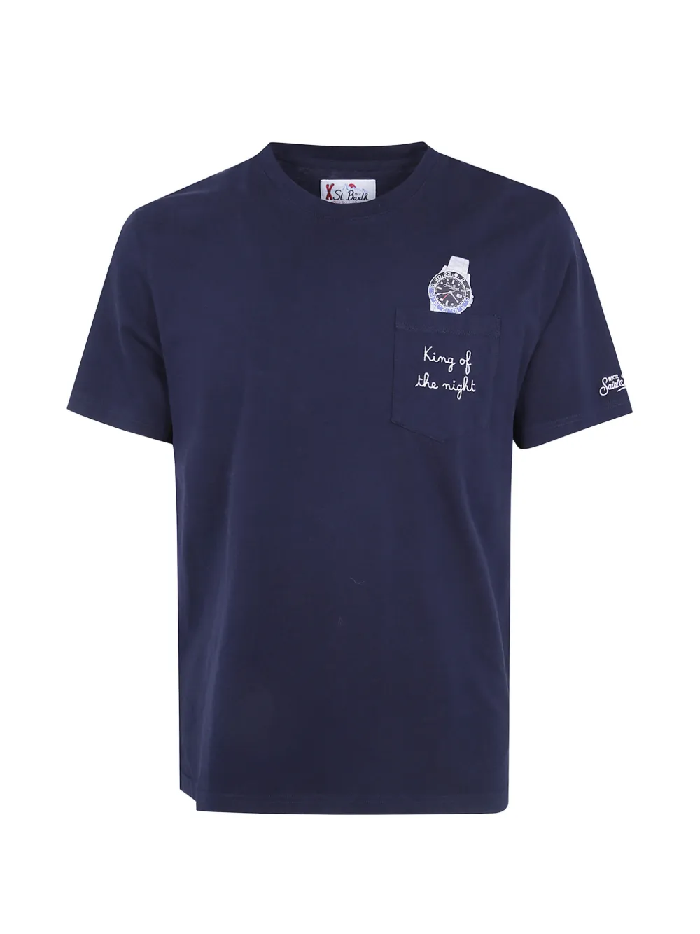 MC2 Saint Barth Austin embroidered chest-pocket T-shirt - Bleu MC2 Saint Barth Austin embroidered chest-pocket T-shirt - Bleu