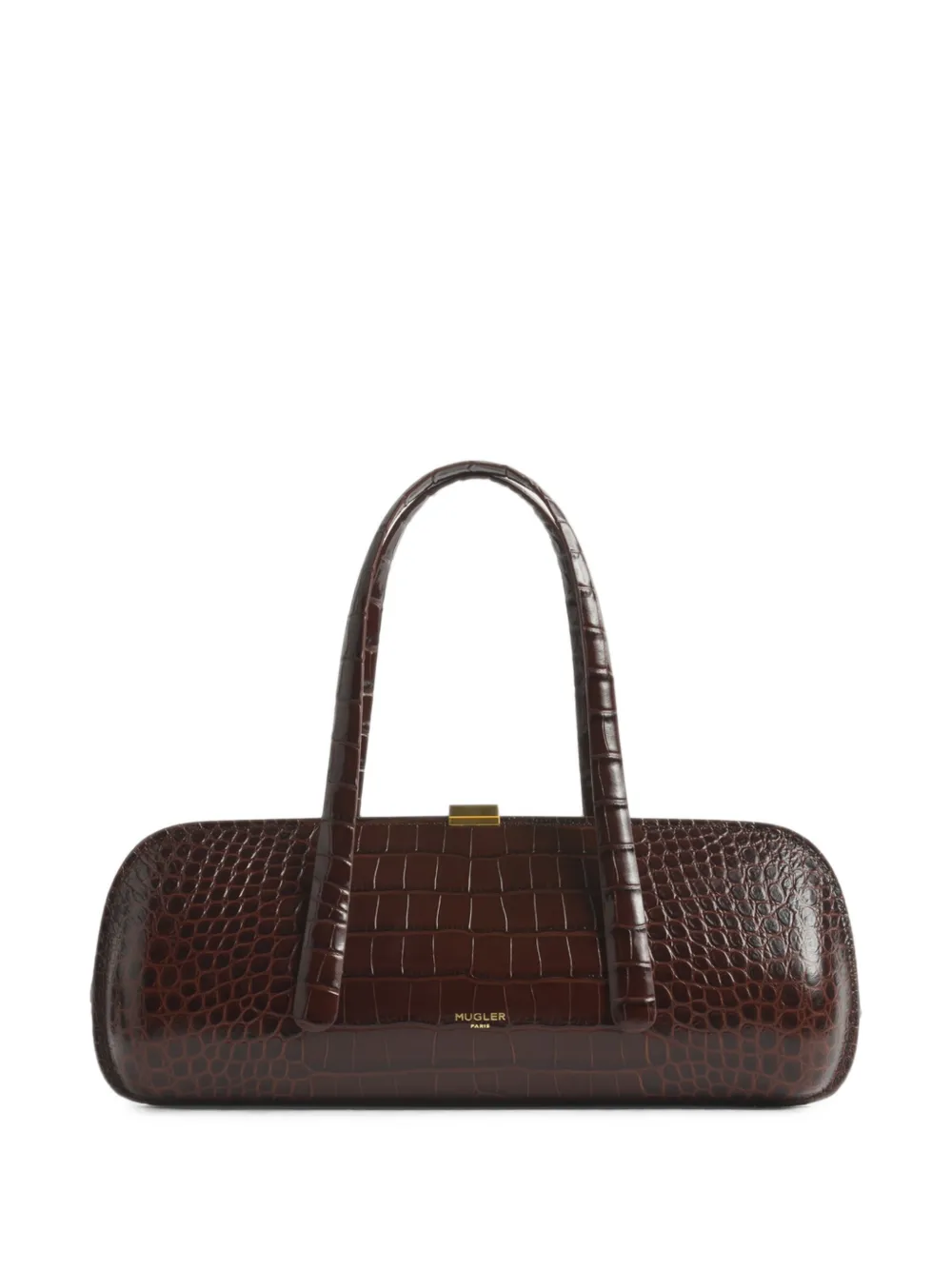 Mugler sac Aurora marron à effet peau de crocodile Mugler sac Aurora marron à effet peau de crocodile