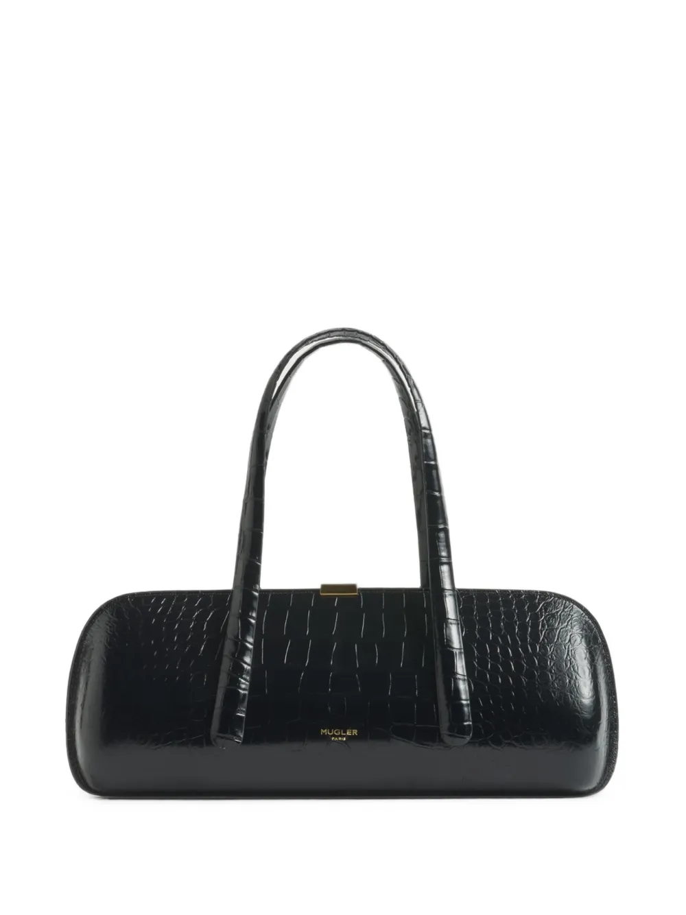 Mugler sac Aurora noir à effet peau de crocodile Mugler sac Aurora noir à effet peau de crocodile