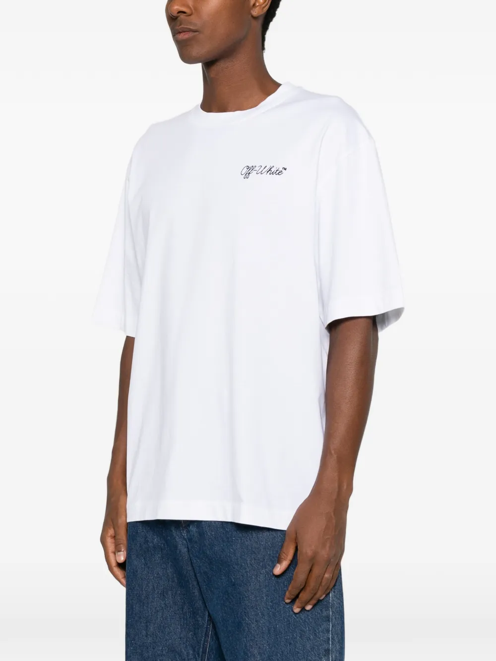 Off-White T-shirt met logoprint Wit