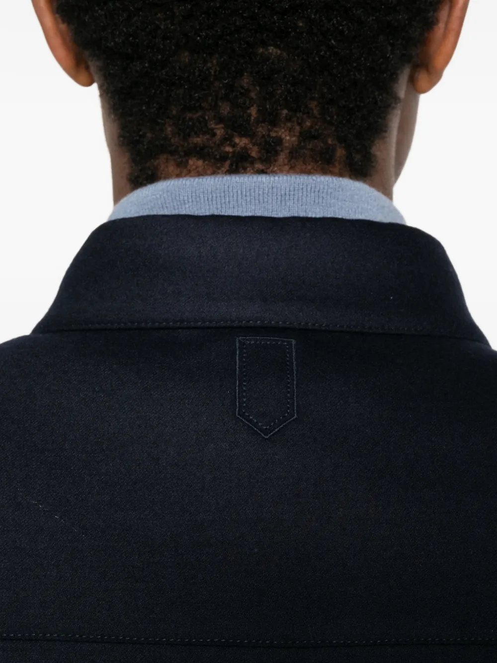 Canali button-up shirt jacket Blauw