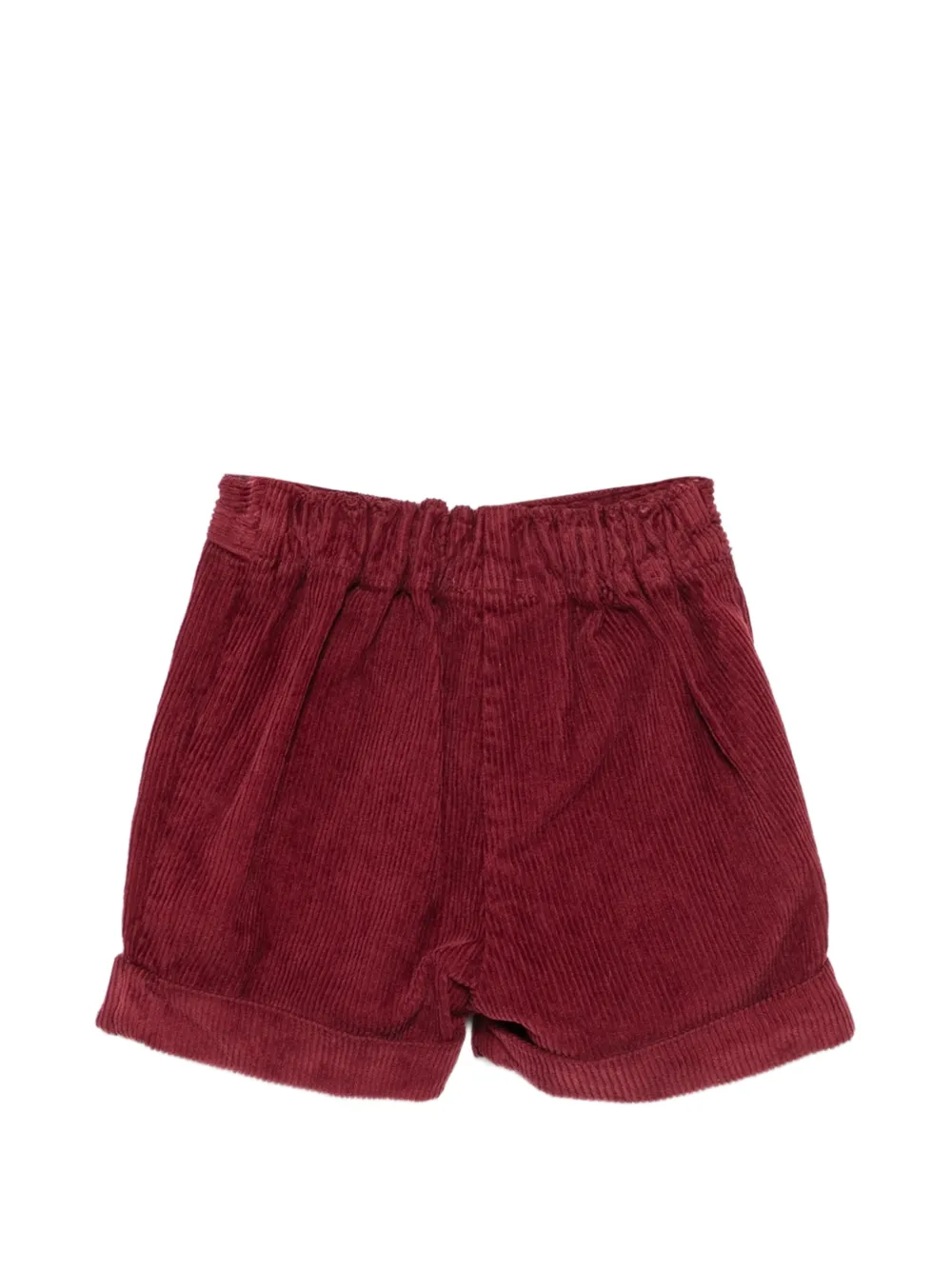 Siola corduroy turn-up shorts Rood