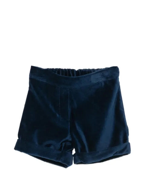 Siola velvet turn-up shorts