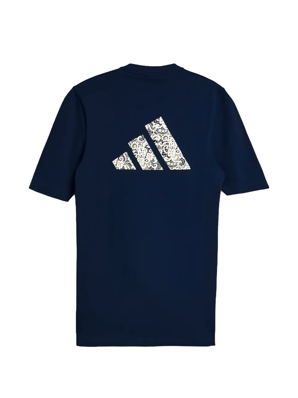 adidas logo-print lace-detail T-shirt Blauw