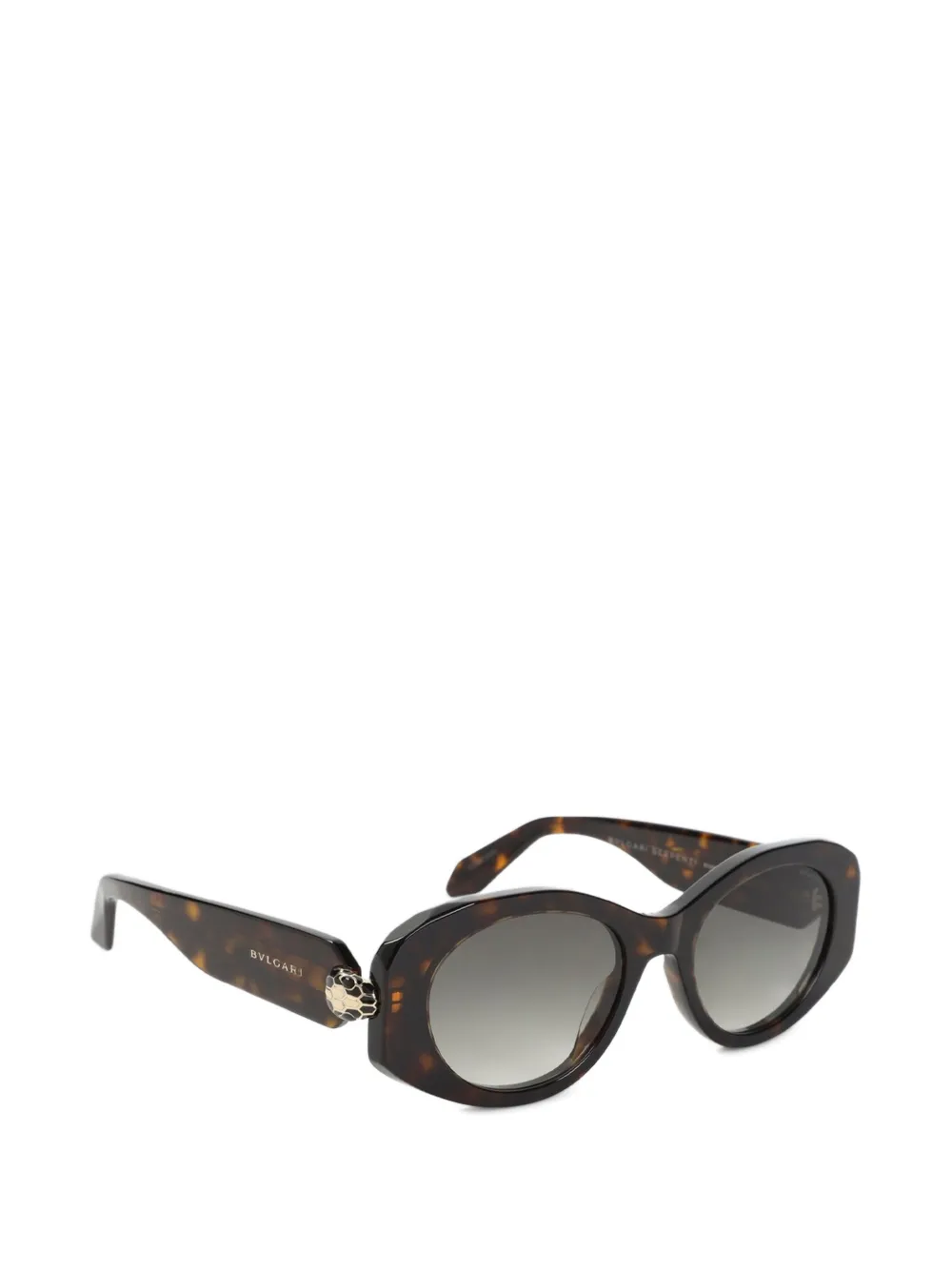Bvlgari Serpenti zonnebril met geometrisch montuur Bruin