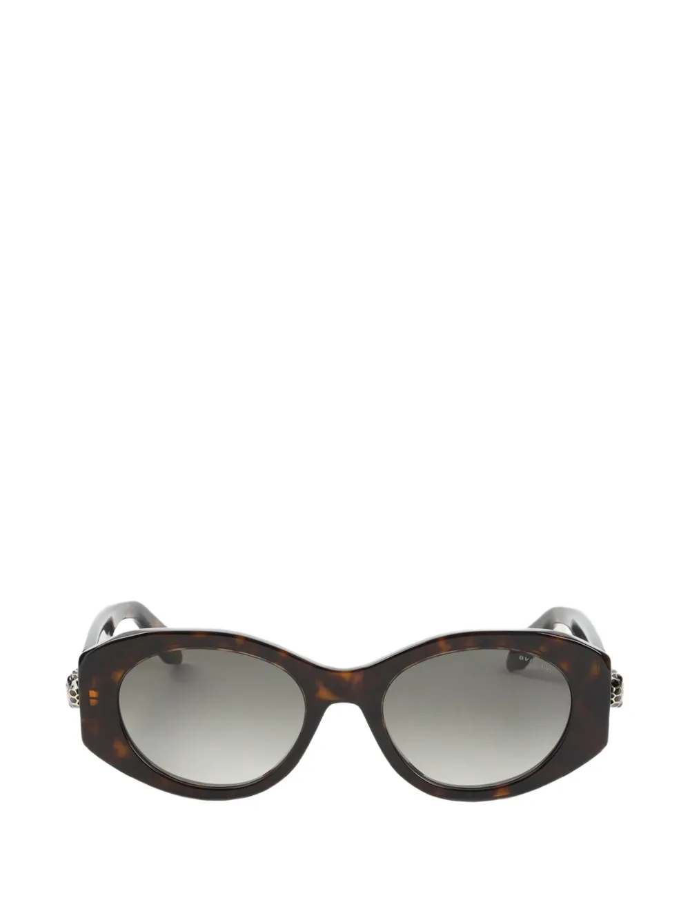 Bvlgari Serpenti zonnebril met geometrisch montuur Bruin
