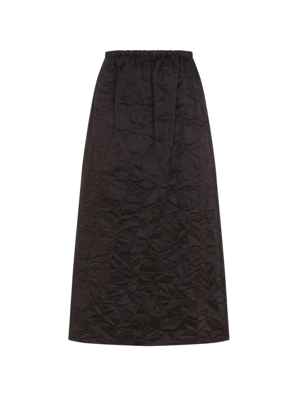 Carven crinkled-effect A-line midi skirt - Marrone