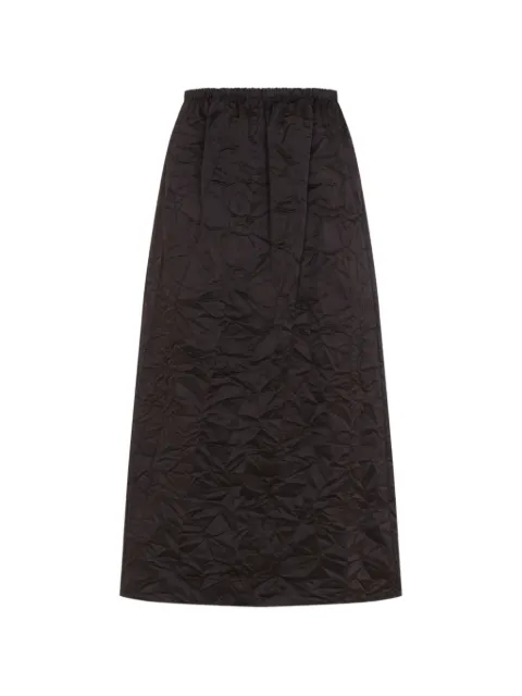 Carven crinkled-effect A-line midi skirt