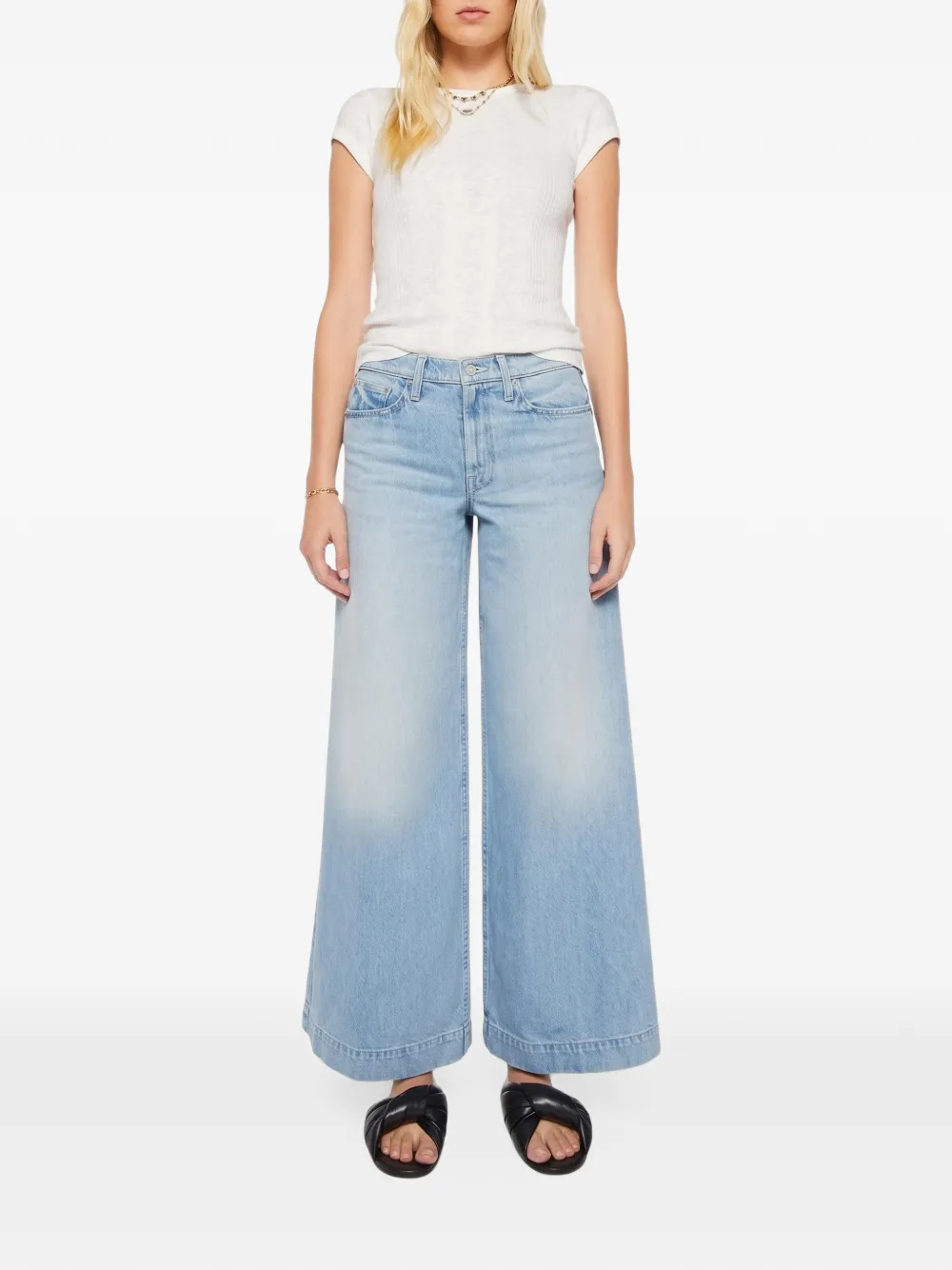 MOTHER Jeans met wijde pijpen Blauw