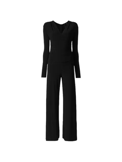 Norma Kamali ruched long-sleeve jumpsuit