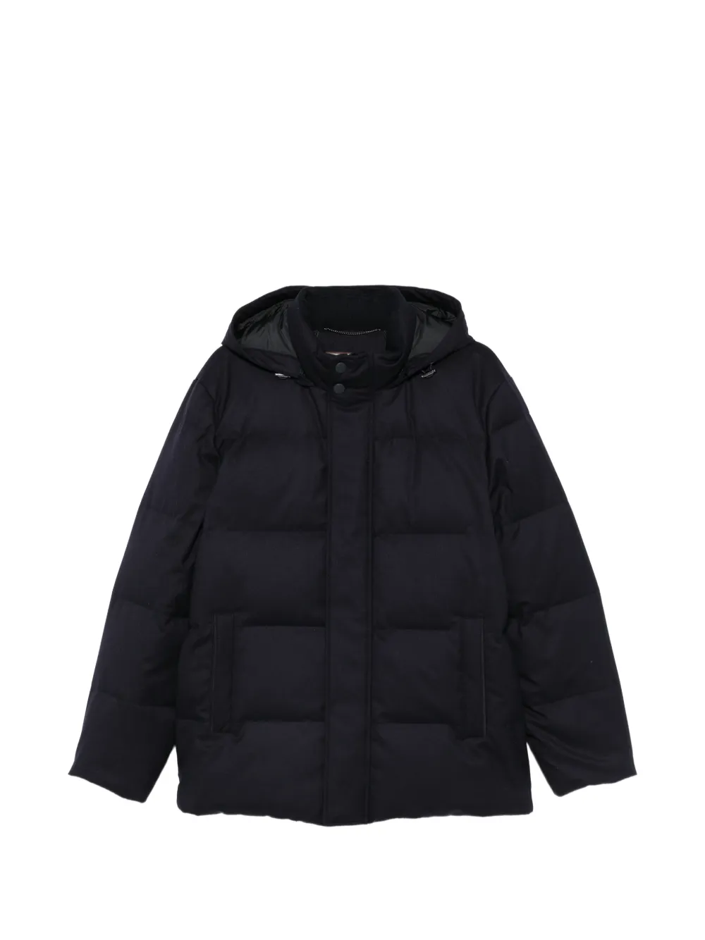 Canali quilted hooded jacket - Blau