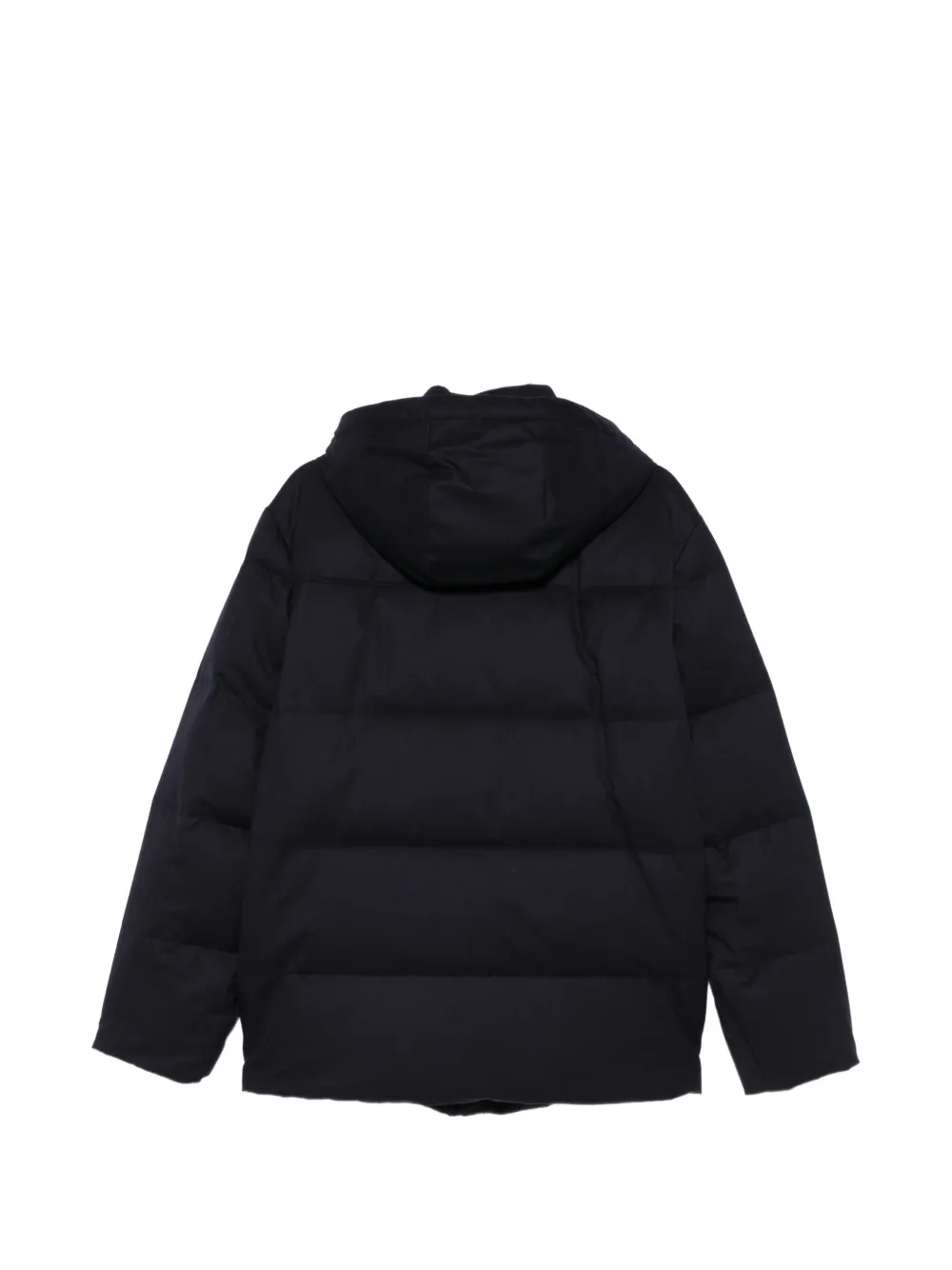 Canali quilted hooded jacket Blauw