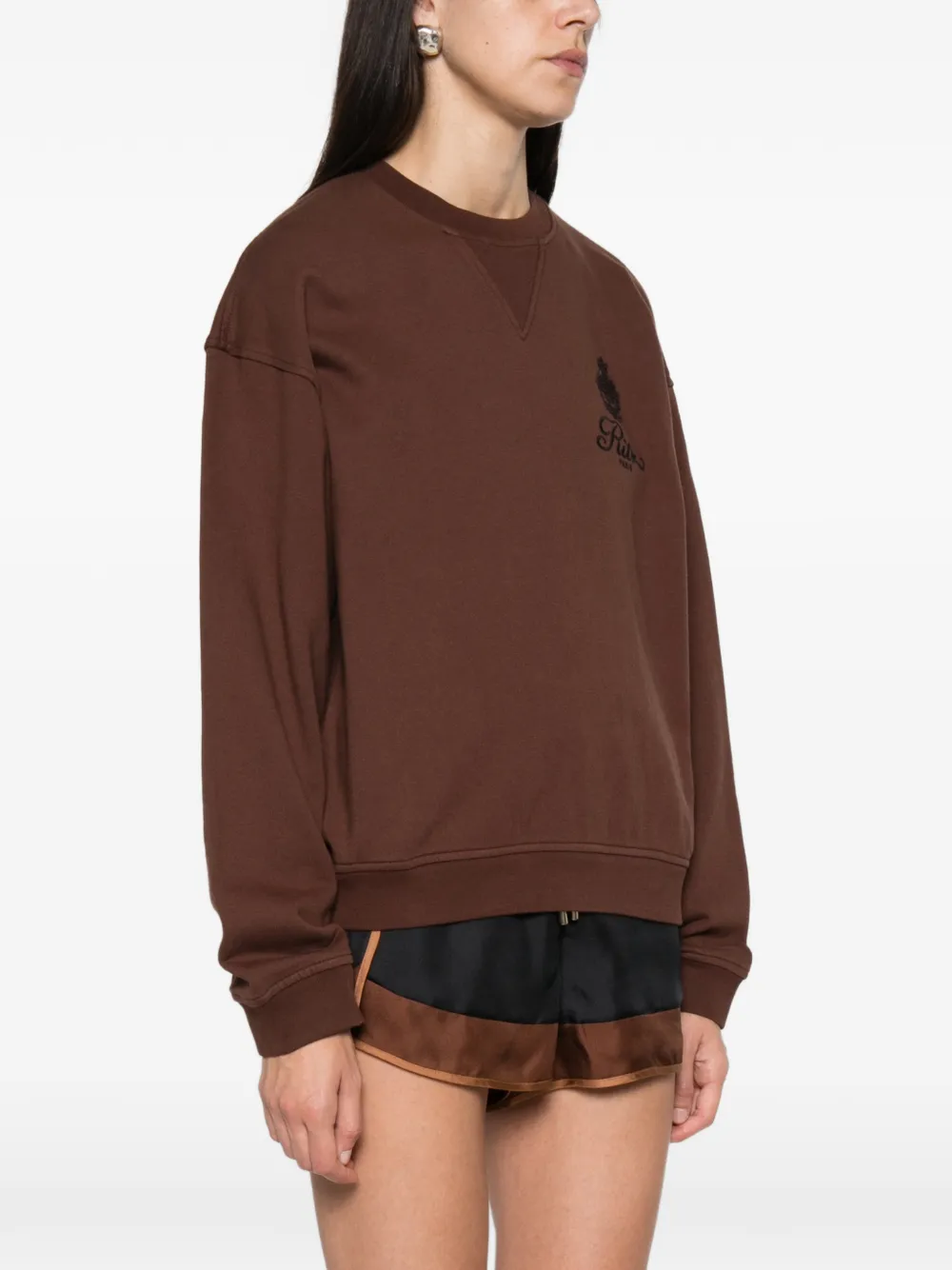 FRAME The Ritz embroidered sweatshirt Bruin