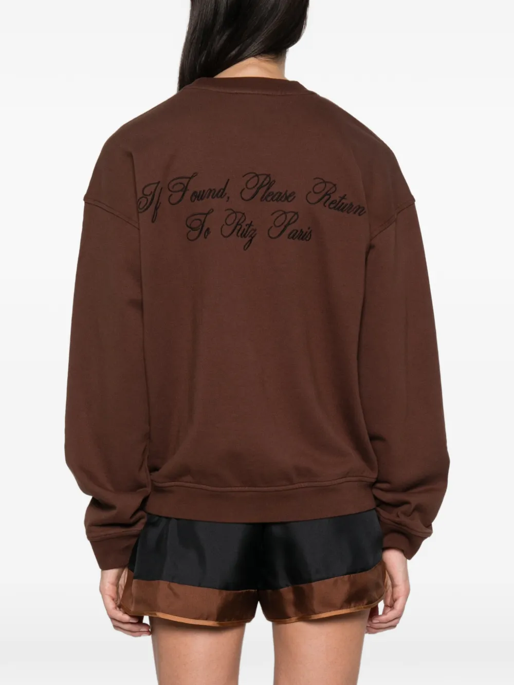 FRAME The Ritz embroidered sweatshirt Bruin