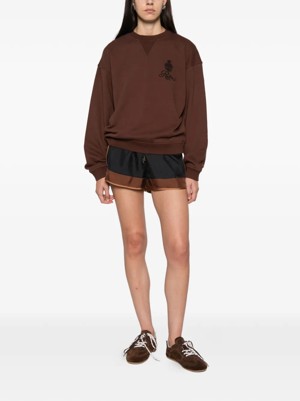 FRAME The Ritz embroidered sweatshirt Bruin