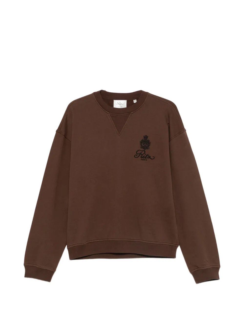 FRAME The Ritz embroidered sweatshirt - Marron FRAME The Ritz embroidered sweatshirt - Marron
