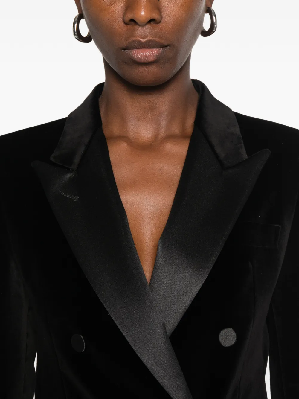 Tagliatore double-breasted velvet suit Zwart