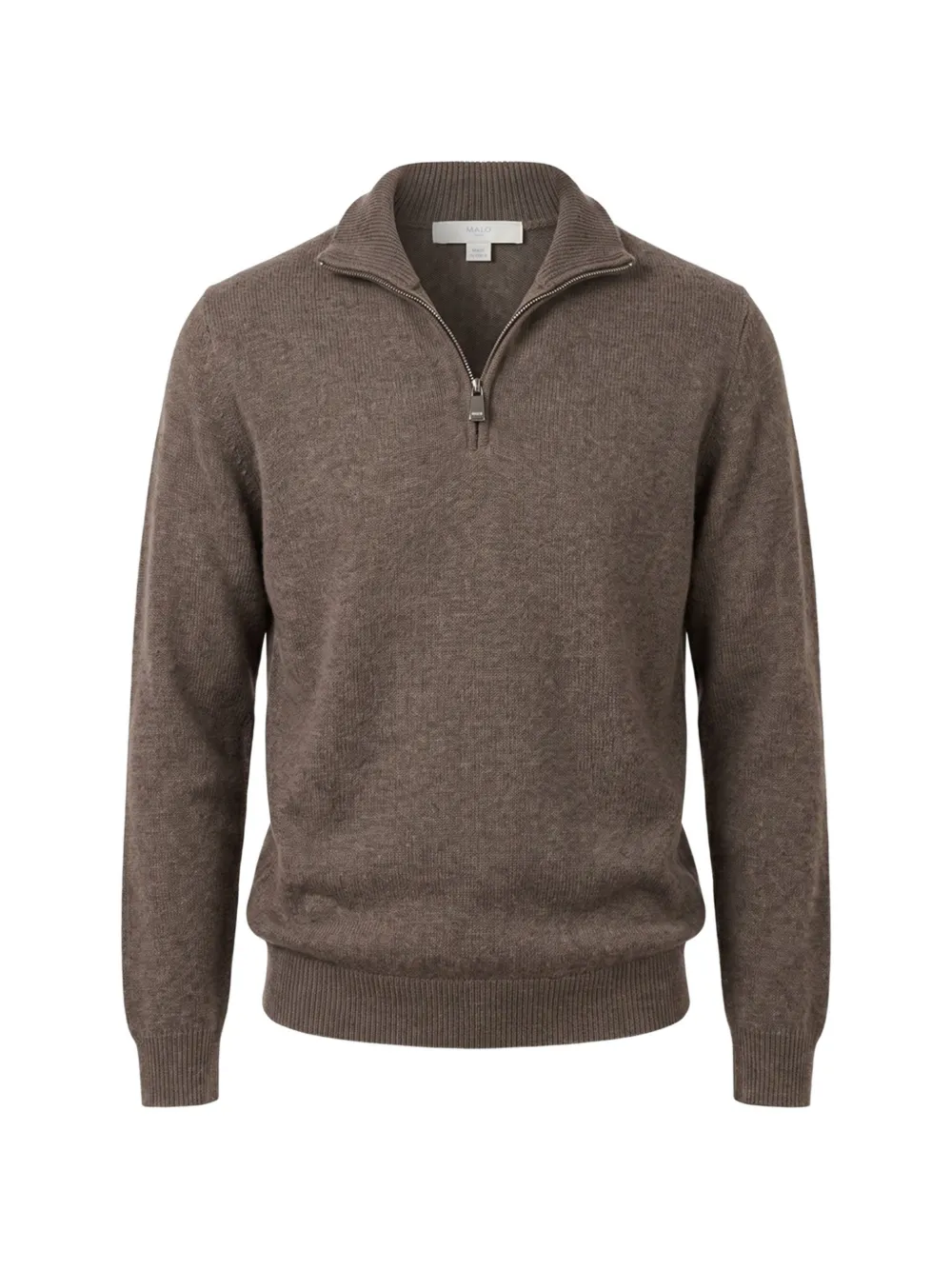 Malo quarter-zip sweater - Brown