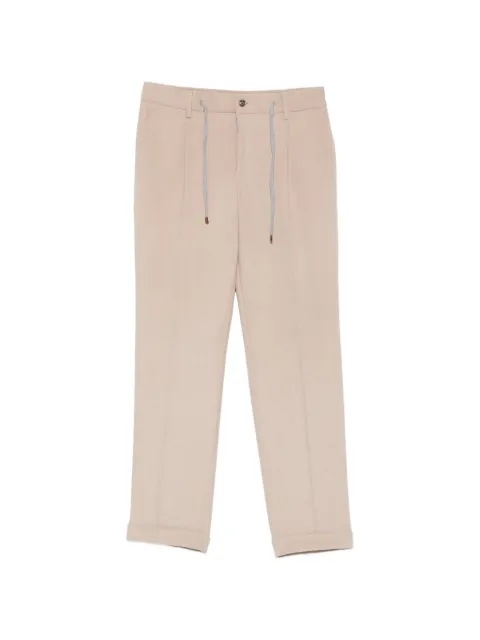 Barba Roma drawstring-waist pleated trousers