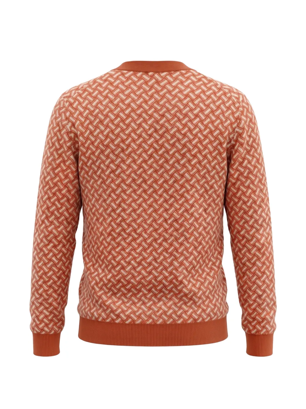 Drumohr Kasjmier vest met Biscottino-jacquard Oranje