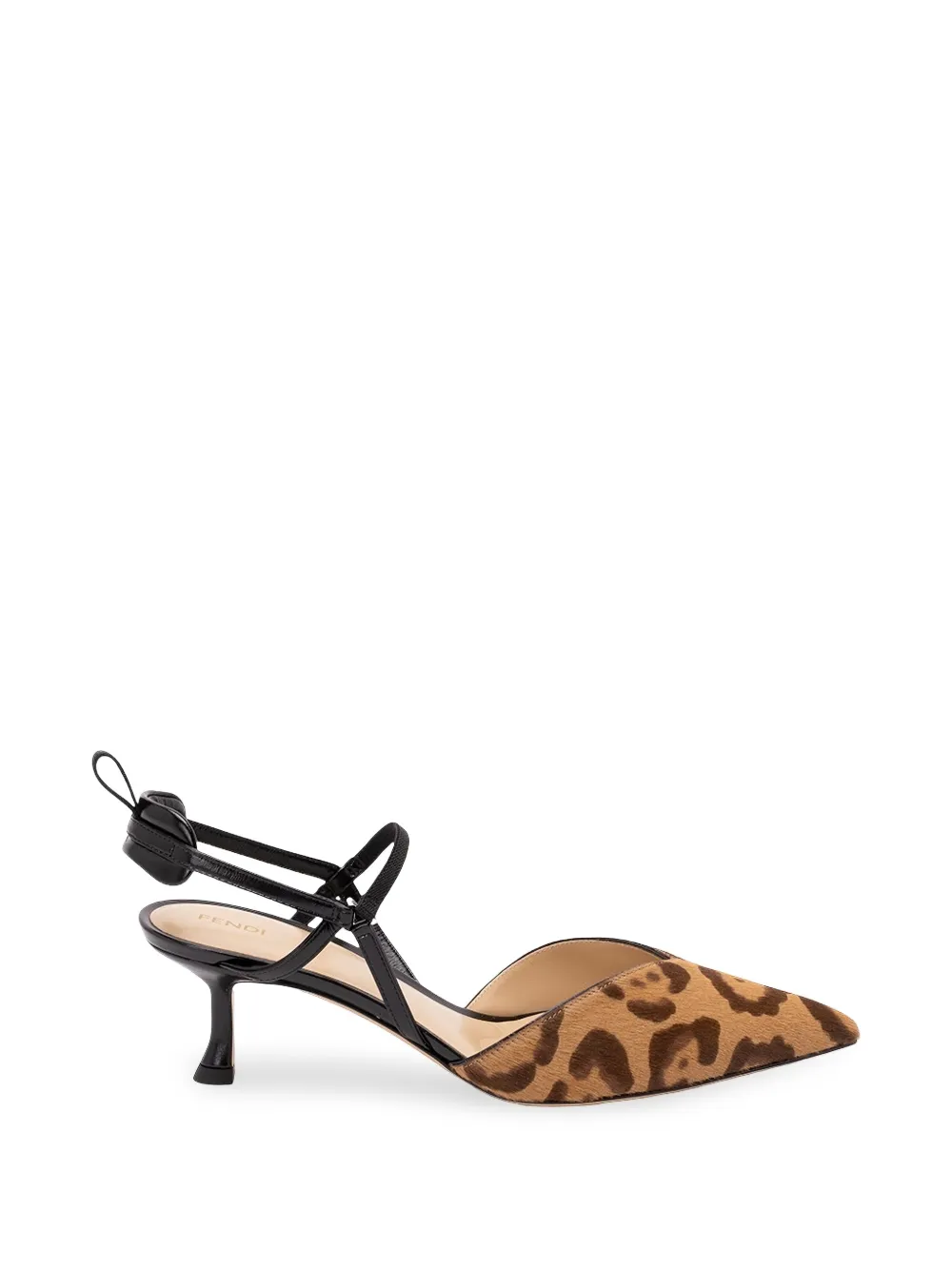 FENDI Very Colibrì animal-print slingback pumps - Marrone