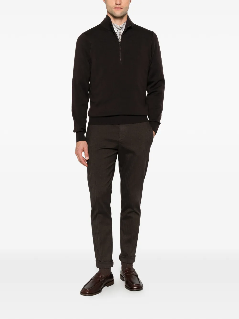 DONDUP Joe carrot-fit chinos - Braun