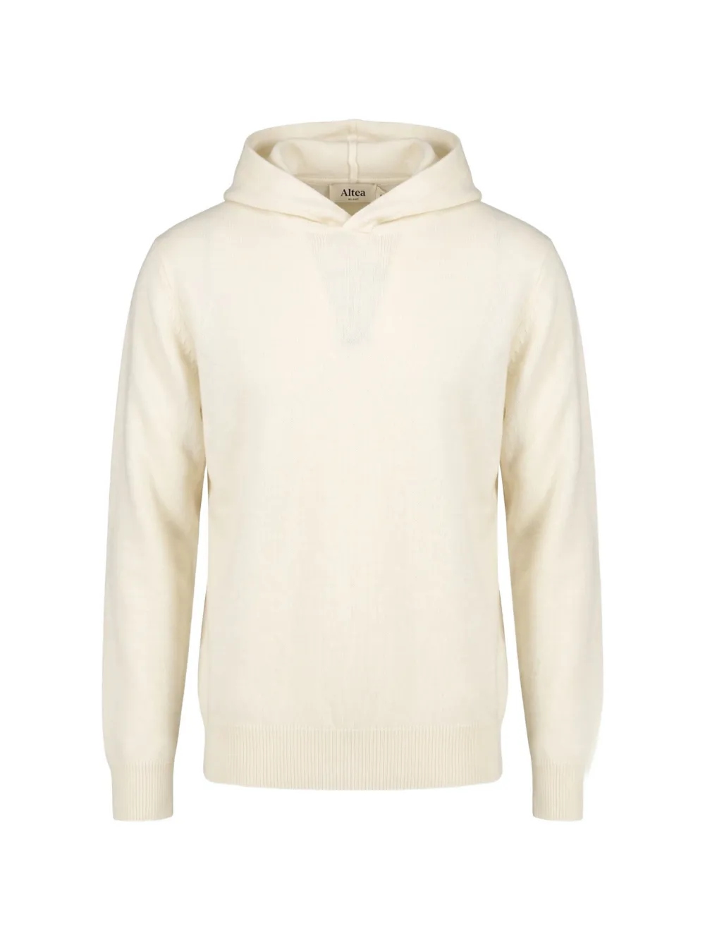 Altea fine-knit wool hoodie - White