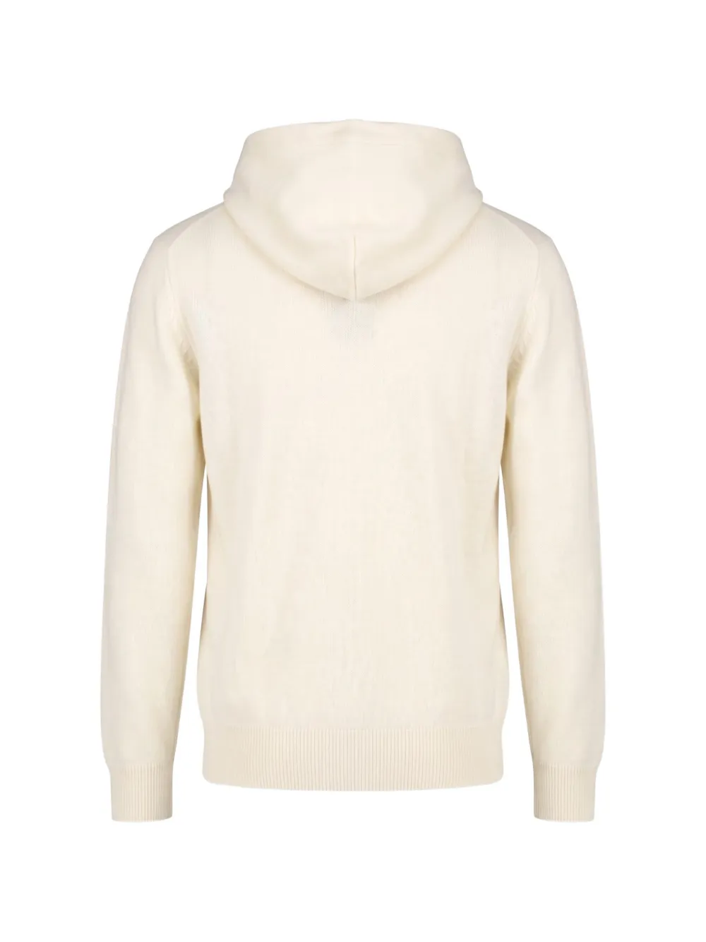Altea fine-knit wool hoodie Wit
