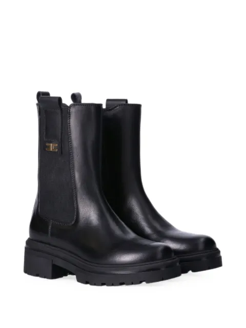 Elisabetta Franchi La Mia Bambina logo-plaque ankle boots