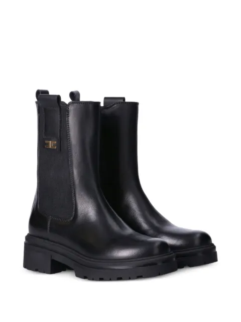 Elisabetta Franchi La Mia Bambina logo-plaque ankle boots