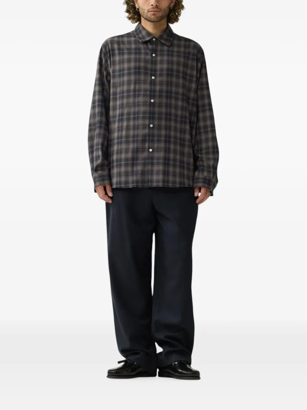 New Amsterdam Surfassociation Geruit shirt met lange mouwen Blauw