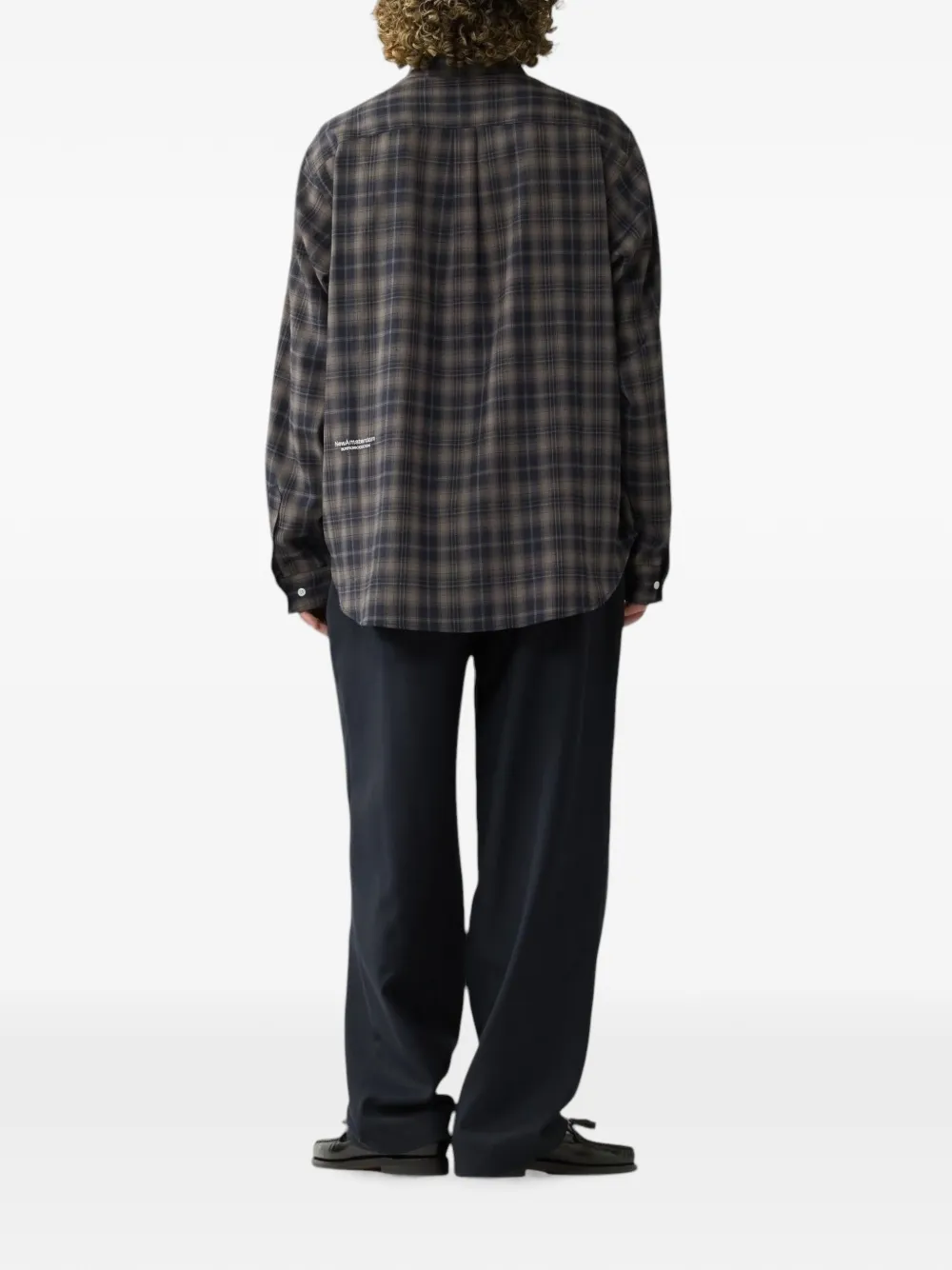 New Amsterdam Surfassociation Geruit shirt met lange mouwen Blauw
